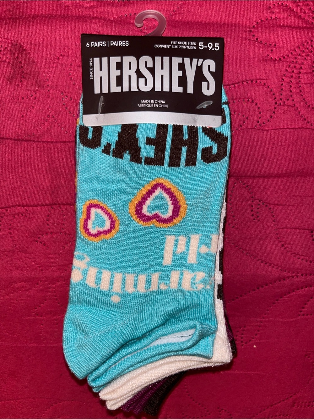 Hershey's Aqua Heart Crew Socks - Pack